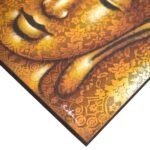 Ancient Wisdom Gold Brocade Detail Buddha Painting Canvas Art - Image 2