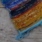 Ancient Wisdom Luxury Cotton Rag Rug (153 x 90cm) – Blue - Image 3