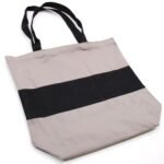 Ancient Wisdom Grey & Black Two Tone Design Big Cotton Shopping Bag - Image 3