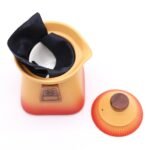Ancient Wisdom Ceramic Temple Teapot & Three Cups Set – Orange Earth - Image 4