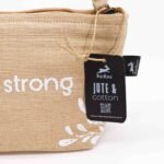 Hop Hare Jute Pouch - I Am Strong - Image 2