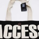 Nomad Sari Black & Natural Iconic Classic Cotton Tote Bag – Access All Areas - Image 3