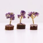 Ancient Wisdom Mini Amethyst Gemstone Tree (15 Stones) On Wooden Base - Image 5