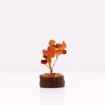 Ancient Wisdom Mini Carnelian Gemstone Tree (15 Stones) On Wooden Base - Image 4