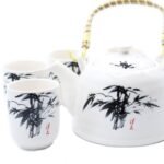 Ancient Wisdom Ceramic Herbal Teapot & 6 Matching Tea Cups – White Stone Oriental - Image 4
