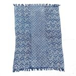 Ancient Wisdom Handmade Cotton Indigo Throw (170x120cm) – Namoona Waves