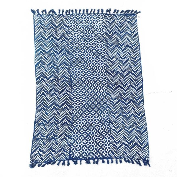 Ancient Wisdom Handmade Cotton Indigo Throw (170x120cm) – Namoona Waves