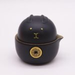 Ancient Wisdom Money Cat Teapot & Two Cups Travel Pack Set - Black - Image 4