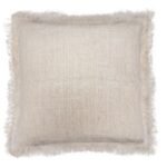 Ancient Wisdom Linen Cushion Cover with Fringe (45x45cm)