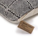 Ancient Wisdom Classic Cotton Cushion Cover – Grey Squares - Image 2