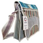 Ancient Wisdom Curves Design Hemp Laptop Messenger Bag - Image 6