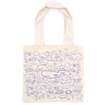 Ancient Wisdom Sea Life Design Big Cotton Shopping Bag