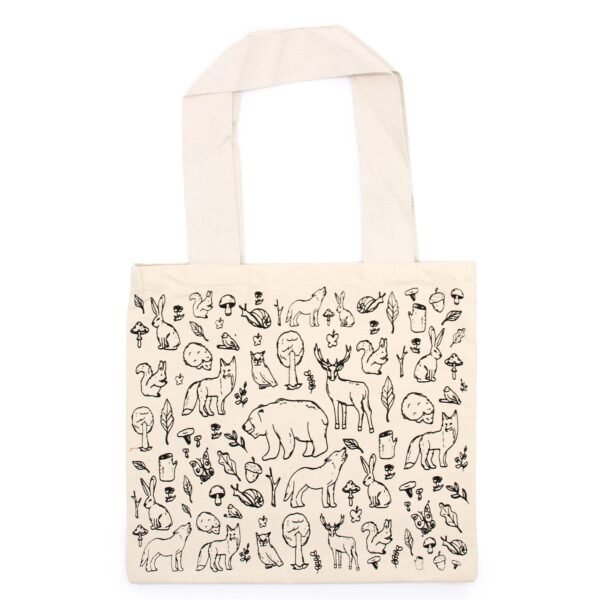 Ancient Wisdom Forest Life Design Big Cotton Shopping Bag