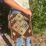 Ancient Wisdom Chocolate Brown Kilim Festival Messenger Bag - Image 5