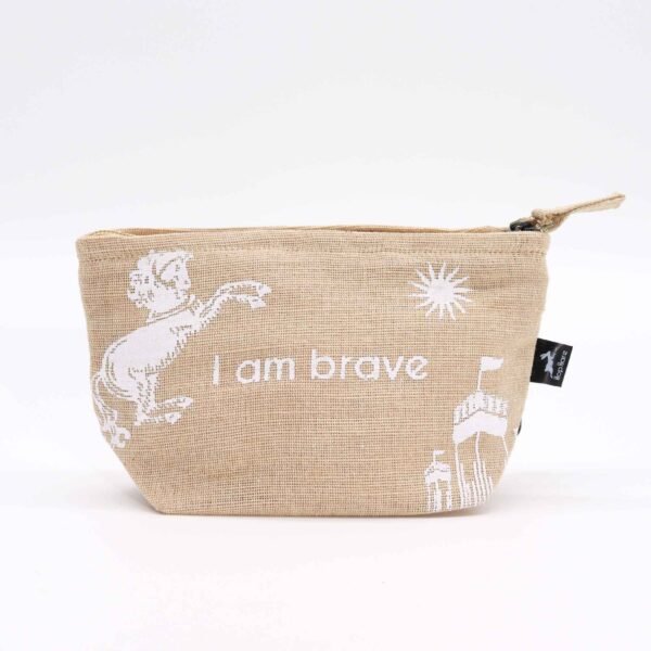 Hop Hare Jute Pouch - I Am Brave