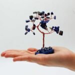 Ancient Wisdom Small Sodalite On Blue Agate Base (35 Stones) Gemstone Tree - Image 2