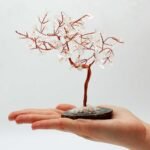 Ancient Wisdom Large Rock Quartz On Black Agate Base (100 Stones) Gemstone Tree - Image 2