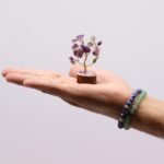 Ancient Wisdom Mini Amethyst Gemstone Tree (15 Stones) On Wooden Base - Image 2