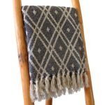 Ancient Wisdom Boho Comfort Cotton Throw (125x150cm) – Black & Beige Regency - Image 3