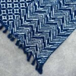 Ancient Wisdom Handmade Cotton Indigo Throw (170x120cm) – Namoona Waves - Image 2