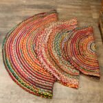 Ancient Wisdom Handmade Round Jute & Recycled Cotton Rug – 120cm - Image 5