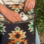 Ancient Wisdom Dark Navy Blue Kilim Festival Messenger Bag - Image 3