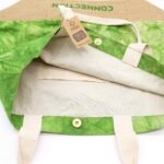 Ancient Wisdom Green Stonewash Jute & Cotton All Natural Bag – Tree of Life (Connection) - Image 2