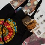 Ancient Wisdom Iconic Black Cotton Classic Tote Bag - Zodiac Sun - Image 5
