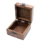 Ancient Wisdom White Washed 4×4 Aztec Design Wooden Box - Image 2