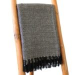 Ancient Wisdom Boho Comfort Cotton Throw (125x150cm) – Charcoal - Image 3