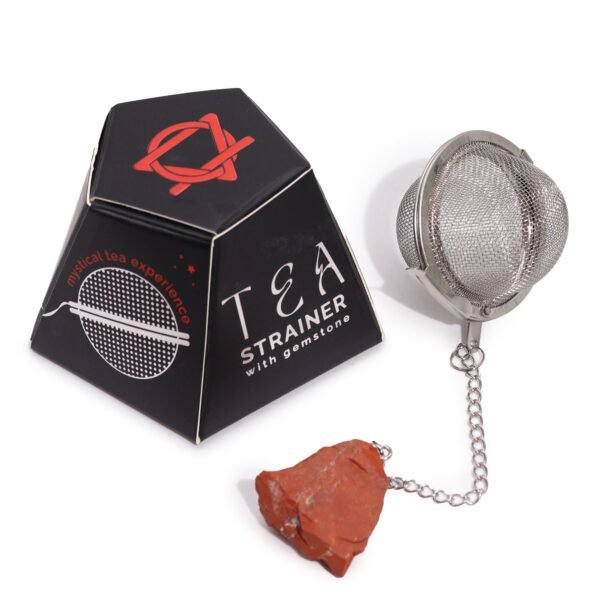 Ancient Wisdom Raw Crystal Gemstone Tea Strainer – Red Jasper