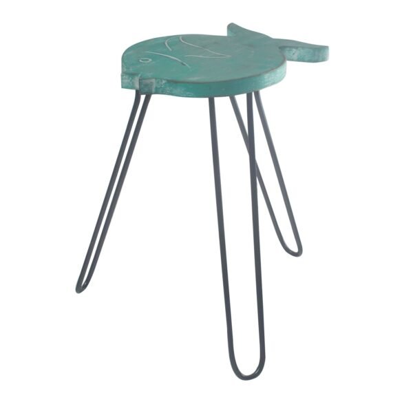 Ancient Wisdom Turquoise Albasia Wood Fish Stand