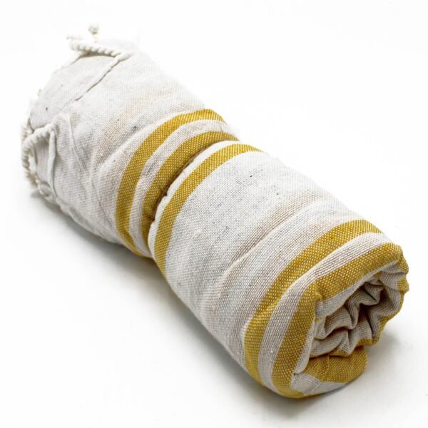 Ancient Wisdom Hamman Spa Towel (90x170cm) – Sunrise Yellow