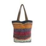 Ancient Wisdom Recycled Big Rug Bag - Shades of Mushrooms - Image 3