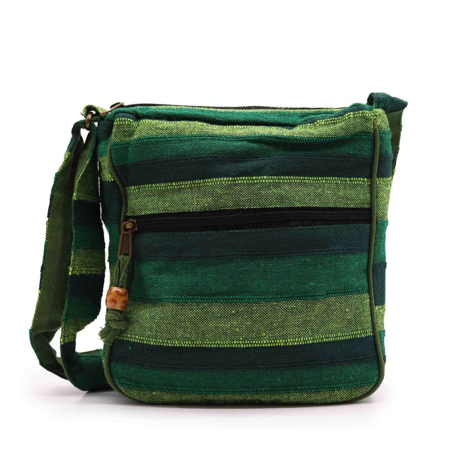 bG9jYWw6Ly9tZWRpYS9ISC9HQy82MFIzMEMxRzZXUktHQ0hIL2FkYTVjOTQ2LmpwZWc.jpg Nomad Sari Large Nepal Sling Bag with Adjustable Strap – Forest Green - Image 1