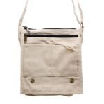 Ancient Wisdom Cotton Canvas & Soft Jute Messenger Bag - Natural - Image 2