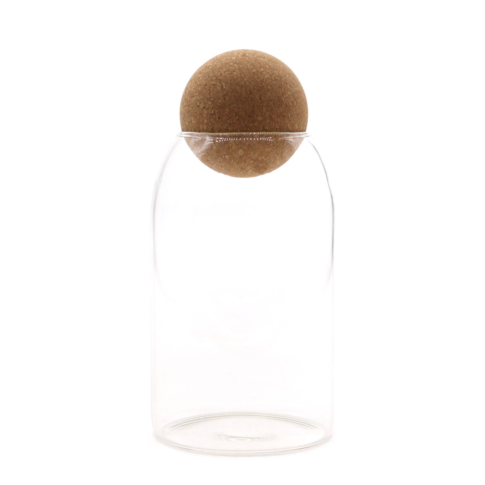 bG9jYWw6Ly9tZWRpYS9ISi82RC82MFIzMEMxSDc0UjM2REhKLzliYjAwNTkzLmpwZWc.jpg Ancient Wisdom Clear 15cm Cottage Cork Ball Glass Jar - Image 1