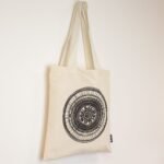Ancient Wisdom Iconic Natural Cotton Nomad Sari Basic Tote Bag – Urban Mandala - Image 3