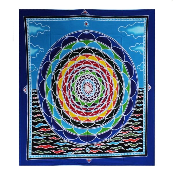 Ancient Wisdom Mandala In The Clouds Bali Batik Wall Art