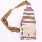 Ancient Wisdom Natural Cotton Body Cross Bag – Burgundy & White - Image 4