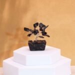Ancient Wisdom Mini Black Agate Gemstone Tree (15 Stones) On Orgonite Base