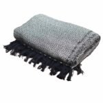 Ancient Wisdom Boho Comfort Cotton Throw (125x150cm) – Charcoal