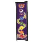 Ancient Wisdom Handcrafted Chakra Dragon Drop Banner Batik Wall Hanging