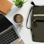 Hop Hare Cotton Canvas Large Laptop Pouch – Olive - Image 4