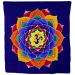 Ancient Wisdom Om Flower of Life Bali Batik Wall Art