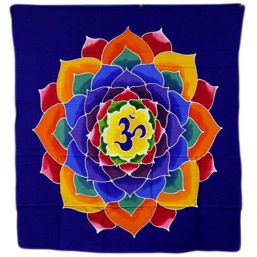 Ancient Wisdom Om Flower of Life Bali Batik Wall Art