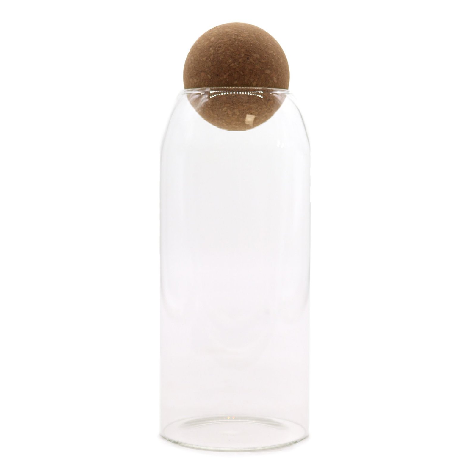 bG9jYWw6Ly9tZWRpYS9ISy82RC82MFIzMEMxSDc0UjM2REhLLzUxMzc3YzFjLmpwZWc.jpg Ancient Wisdom Clear 20cm Cottage Cork Ball Glass Jar - Image 1