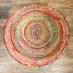 Ancient Wisdom Handmade Round Jute & Recycled Cotton Rug – 120cm