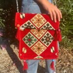 Ancient Wisdom Red Kilim Festival Messenger Bag - Image 2