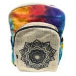 Ancient Wisdom Mandala Design Tie-Dye Hemp Large Backpack